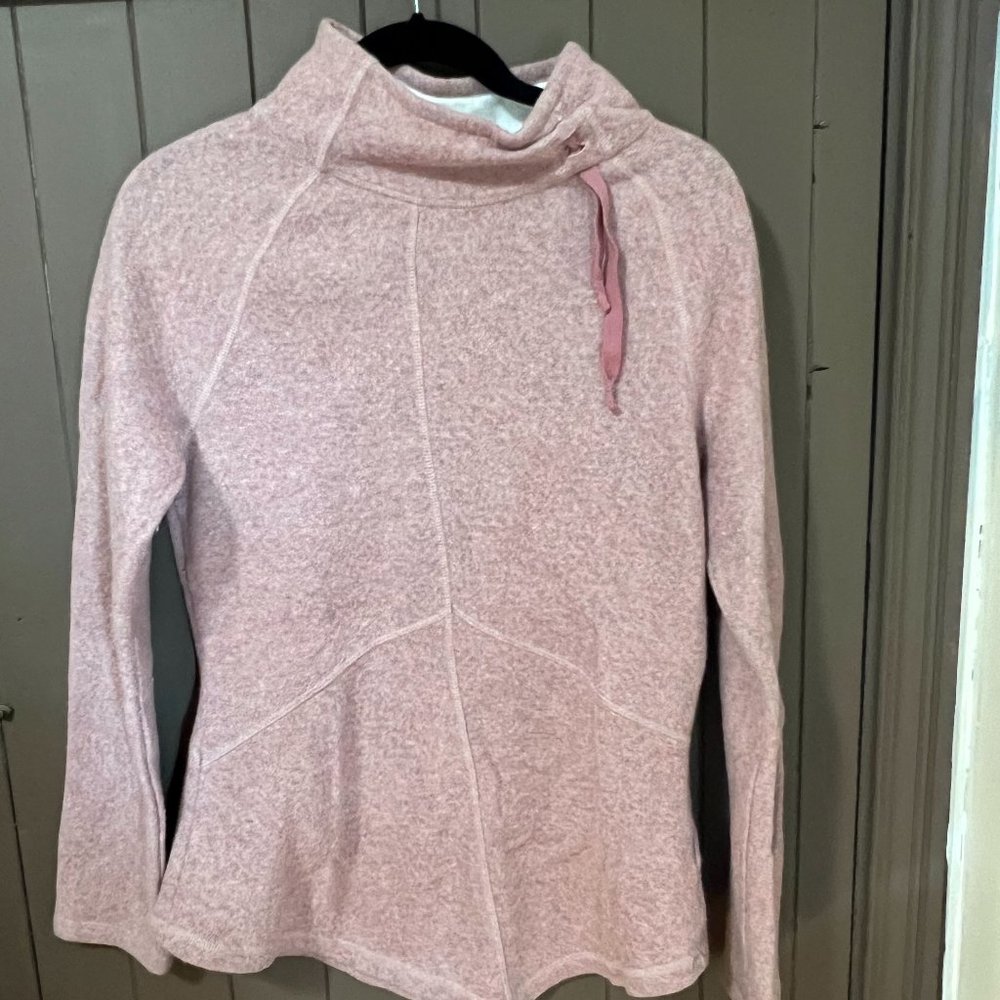 Prana Pink and Gray print sweater